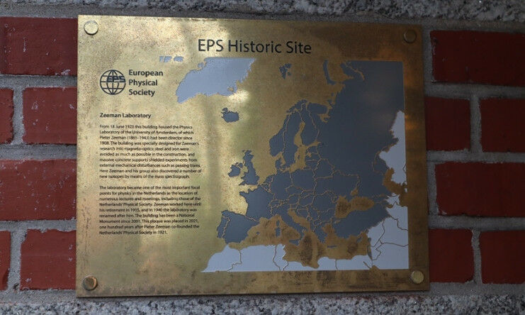 Zeemanlab wordt EPS Historic Site